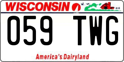 WI license plate 059TWG