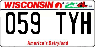 WI license plate 059TYH