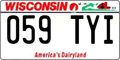 WI license plate 059TYI