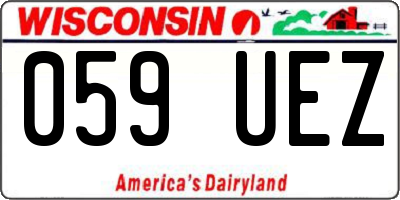 WI license plate 059UEZ