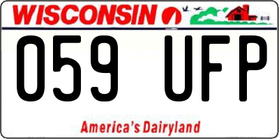 WI license plate 059UFP
