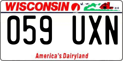 WI license plate 059UXN