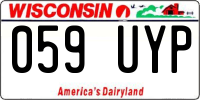 WI license plate 059UYP
