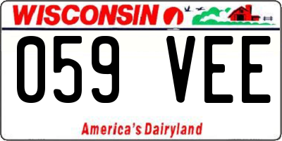 WI license plate 059VEE