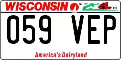 WI license plate 059VEP