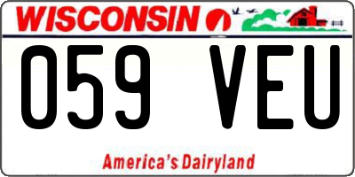 WI license plate 059VEU