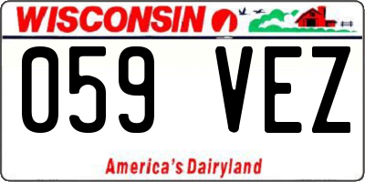 WI license plate 059VEZ