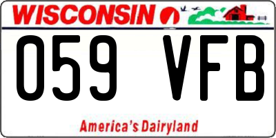 WI license plate 059VFB