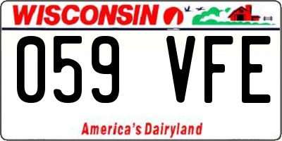 WI license plate 059VFE