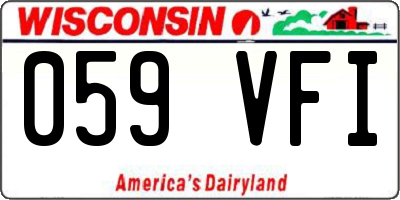 WI license plate 059VFI