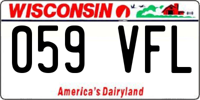 WI license plate 059VFL