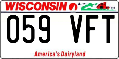 WI license plate 059VFT