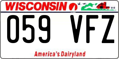 WI license plate 059VFZ