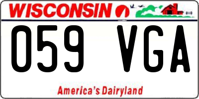 WI license plate 059VGA