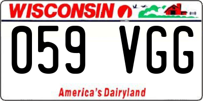 WI license plate 059VGG