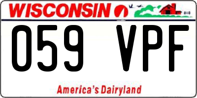 WI license plate 059VPF