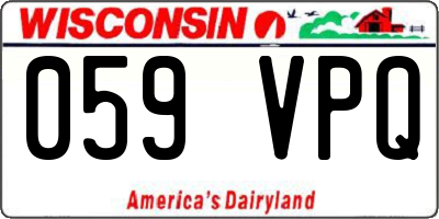 WI license plate 059VPQ