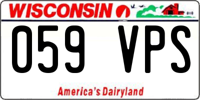 WI license plate 059VPS