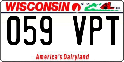 WI license plate 059VPT