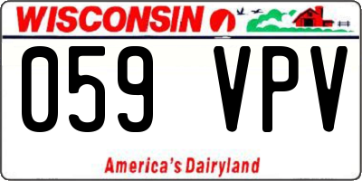 WI license plate 059VPV