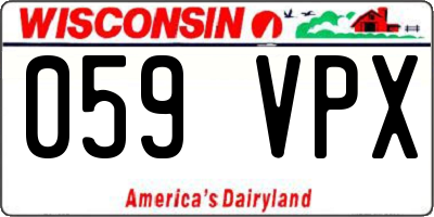 WI license plate 059VPX