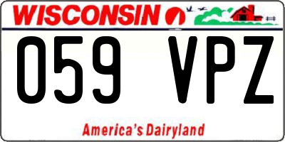 WI license plate 059VPZ