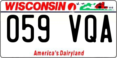 WI license plate 059VQA