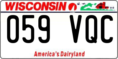 WI license plate 059VQC