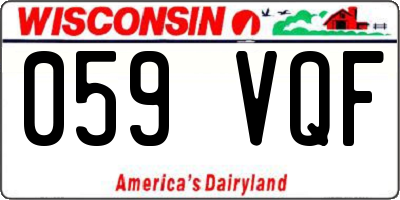 WI license plate 059VQF