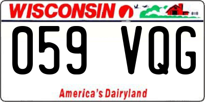 WI license plate 059VQG