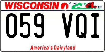 WI license plate 059VQI