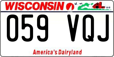 WI license plate 059VQJ