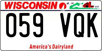 WI license plate 059VQK