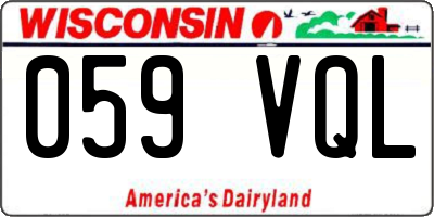 WI license plate 059VQL