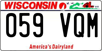 WI license plate 059VQM