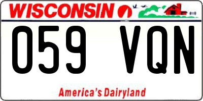 WI license plate 059VQN