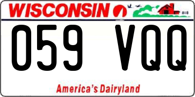 WI license plate 059VQQ