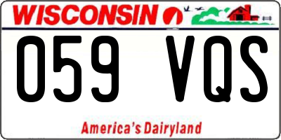 WI license plate 059VQS
