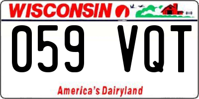 WI license plate 059VQT