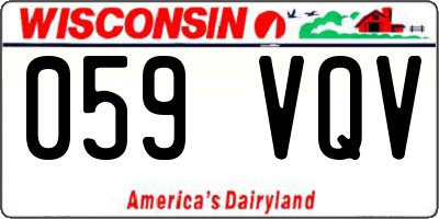 WI license plate 059VQV