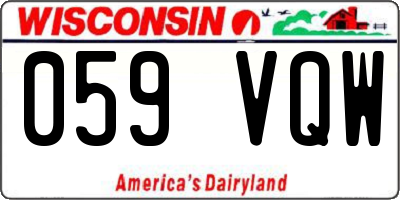 WI license plate 059VQW