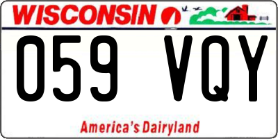 WI license plate 059VQY