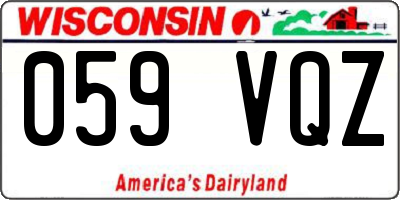WI license plate 059VQZ