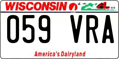 WI license plate 059VRA