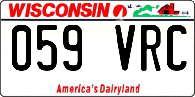WI license plate 059VRC