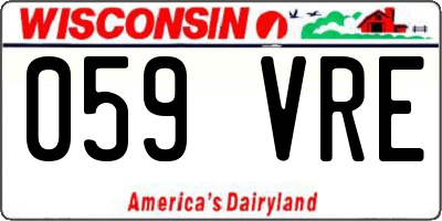 WI license plate 059VRE