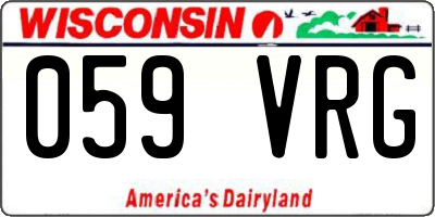 WI license plate 059VRG