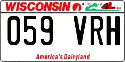 WI license plate 059VRH