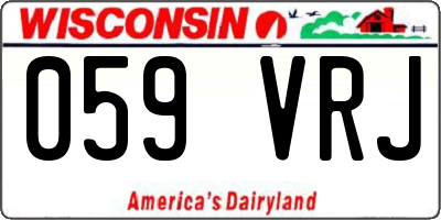 WI license plate 059VRJ