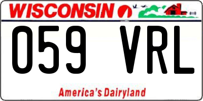 WI license plate 059VRL